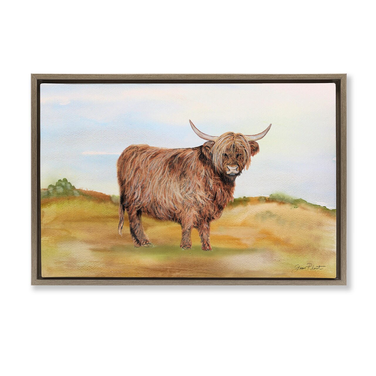 Stupell Industries Farm Animal In Pasture Floating Frame, design by Jean Plout